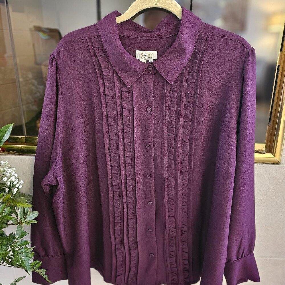 Purple Denim&Co top
